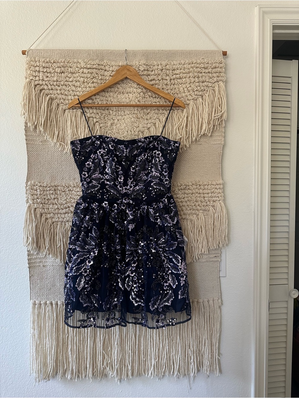 Dress the Population Sasha Sequin & Beaded Mini Dress NWT
